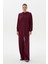 Modal Örme Kapüşonlu Sweatshirt Bordo 1