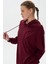 Modal Örme Kapüşonlu Sweatshirt Bordo 2