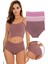 Kadın Fitilli Soft Renkler 3 Lü Yüksek Bel Külot Set - KTS4054 1