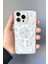 Iphone 16 Pro Max Kılıf Mor Çiçek Desenli Magsafe Şeffaf Kılıf Darbeye Dayanıklı Kapak 3