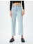 Yeni Sezon Yüksek Bel Kesik Paça Düğmeli Denim Pantolon - Culotte Jean 3