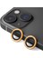 iPhone Uyumlu 14 Plus Zore Cl-12 Premium Safir Parmak Izi Bırakmayan Anti-Reflective Kamera Lens Koruyucu-Turuncu 1
