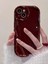 Iphone 15 Uyumlu Kılıf Dalgalı Kenarlı Şık Darbelere Karşı Dayanıklı Yumuşak Silikon Kapak Bordo 1