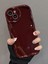 Iphone 15 Uyumlu Kılıf Dalgalı Kenarlı Şık Darbelere Karşı Dayanıklı Yumuşak Silikon Kapak Bordo 2