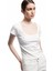 Yeni Sezon Slim Fit Pamuklu U Yaka Kısa Kollu Inci Işlemeli Taşlı Tişört 2