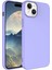 Iphone 15 Kılıf Kadife Lansman Soft Yumuşak Liquid Silikon Kamera Korumalı Kapak Lila 1