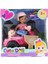 Cute Doll Mini Bebek ve Köpekli Mor Motorsiklet 4