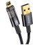 Şeffaf Uçlu Iphone 45W USB Hızlı ve Dayanıklı Şarj ve Data Işıklı Örgü Kablo 1 Metre 1