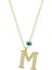 925 Ayar Gümüş Nazar Gold M Harfi Kadın Gümüş Kolye (T6789) (336336) 1