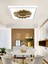 Gold Papatya Avize, 60X60 Kare Modern LED Tavan Aydınlatma, 60WATT Beyaz Işık Avize, Ev Tavan Lamba 1