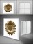 Gold Papatya Avize, 60X60 Kare Modern LED Tavan Aydınlatma, 60WATT Beyaz Işık Avize, Ev Tavan Lamba 5
