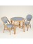 Java Rattan - Synthetıc Yemek Masası 86X86X76 cm Mavi 6