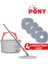 Elite Gri 4 Adet Mikrofiber Mop Temiz & Kirli Suyu Ayırma Özelliği Otomatik Temizlik Seti Paspas 1 Adet 1