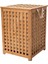 Elite Bambu Kare Iki Bölmeli Çamaşır Sepeti 45X45X62 cm 1 Adet 3