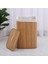 Elite Kapaklı El Yapımı Dekoratif Modern Doğal Ahşap Bambu Banyo Kirli Çamaşır Sepeti 40 x 30 x 60 cm 1 Adet 4