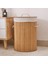 Elite Katlanır Naturel Oval Banyo Doğal Bambu Renkli Beyaz Çamaşır Kirli Sepeti - Oyuncak Sepeti 1 Adet 2