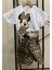 Minnie Mouse Yıkamalı Ince Leopar Desenli Kot Şort Alt Üst Takım Kız Çocuk 5