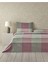 Elite Textured Plaid Kolay Ütülenir Çift Kişilik Nevresim Seti 200X220 cm Yeşil-Mürdüm 1 Adet 1