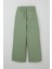Kız Çocuk Gabardin Pantolon Geniş Paça Beli Lastikli 10-14 Yaş, Mint Yeşili 2