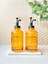 Elite Mermer Altlıklı Amber Sabunluk & Deterjanlık Seti | Dishes, Hands, Soap, Lotion Etiketiyle 1 Adet 1