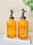 Elite Mermer Altlıklı Amber Sabunluk & Deterjanlık Seti | Dishes, Hands, Soap, Lotion Etiketiyle 1 Adet 2