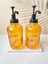 Elite Mermer Altlıklı Amber Sabunluk & Deterjanlık Seti | Dishes, Hands, Soap, Lotion Etiketiyle 1 Adet 3
