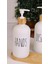 Elite 2’li Beyaz Mutfak Cam Sıvı Sabunluk Seti 500ML 500ML Bambu Standlı 1 Adet 2