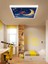 Uzay, Astronot, Yıldız Avize, 60WATT, Beyaz Işık, 60X60 Modern Kare LED Avize, Çocuk Odası Uzay 3