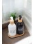 Elite Premium Cam Sıvı Sabunluk Seti – 2’li | Bambu Altlıklı | 500 ml | Estetik & Fonksiyonel- 3 Parça 1 Adet 3