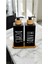 Elite Hands Dishes Bambu Standlı Siyah Cam Sıvı Sabunluk Seti 2'li Set 1 Adet 1