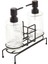 Elite Mien Metal Standlı Sıvı Sabunluk - Siyah / Şeffaf - 22 cm 1 Adet 2