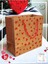 Elite Kraft Karton Çanta Kırmızı Kalp Desenli Hediye Paketi Çanta Poşet 2'li 22*22*11CM -T889 1 Adet 2