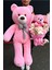 Elite Hediye Sevgiliye 90CM Pembe Ayıcık ve Büyük Ayıcıklı Ayıcık Buketi Peluş Buket 14 Şubat Hediyesi 1 Adet 1