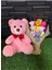 Kadina Hediye 35CM Pembe Ayıcık ve Rengarenk Işıklı 6lı Ayıcık Buketi 1 Adet 3
