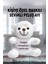 Kişiye Özel Baskılı Sevimli Peluş Ayıcık (BEYAZ)-3BPELUŞ001 1 Adet 1