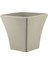 Elite Begonvil 38 cm Kare 28 Litre Beton Görünümlü Plastik Saksı Drenaj Izgaralı Çiçek Saksısı 1 Adet 2