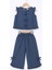 Kız Fırfırlı Gömlek Pantolon Denim Takım 2