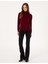 Kadın Vişne Slim Fit Basic Kazak 50315747-VR223 4