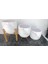 Elite Bitki Tasarımı Beyaz Üzeri Gold Mermer Efektli Toprak Saksı Saksılık Salon Çiçeklik 3 Ayaklı - 19 cm 1 Adet 2
