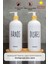 Elite Bambu Standlı 2'li Sıvı Sabun Bulaşık Deterjanı Baskılı, Pompalı Plastik Şişe, Beyaz Bambu 500ML 1 Adet 1