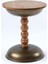 Mdf Üst Tablalı Yan Sehpa, Zigon Sehpa, Bronz Metal Gövde ve Ahşap Ayak – 60X40 cm 2