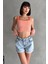 Beli Lastikli Pileli Duble Paça Denim Şort 3