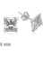 925 Ayar Gümüş Kare Tek Taş Zirkon Küpe - 6 Mm. (EA1160231) (336336) 1