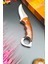 Outdoor Piknik Çakısı Kamp Bıçağı El Yapımı Kılıf Ahşap Ceviz Sap ( 21 cm ) 1