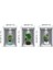Pratik 3D Çiçek Vazo Duvar Sticker 3 Lü Set Gri Fon 4
