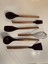 Doğal Ahşap Saplı Silikon 6 Parça Mutfak Seti (Spatula-Çırpma Teli-Kaşık-Kepçe-Fırça-Yassı Spatula) 2