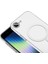 iPhone 16E Kılıf Zore M-safe Şarj Özellikli Şeffaf Kamera Çerçeveli Porto Kapak + Cam Ekran Koruyucu 2
