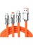 3'ü 1 Arada Tombul Şarj Kablosu, Tüm Cihazlar Için 4ft Çoklu Şarj Cihazı USB Kablosu, Ev, Ofis, Araba Için Ideal, Yalnızca Şarj Edilebilir (Turuncu) 1