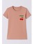 Kiraz Baskı Gül Kurusu Kadın T-Shirt Model 3 1