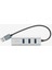 USB To Lan ve 3x USB Alüminyum Adaptör Gümüş 3